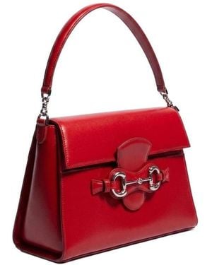 Gucci Horsebit Duomo Medium Top Handle Bag - Red