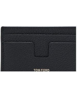 Tom Ford Grained Leather Card Holder - Black