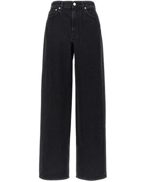 Loulou de Saison Dark-Wash Wide-Leg Jeans - Black