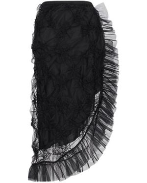 Blumarine Ruffled Tulle Skirt - Black