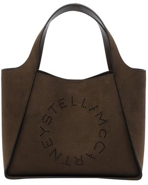 Stella McCartney Logo Printed Tote Bag - Brown