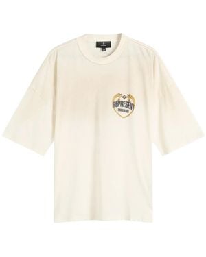 Represent Angel Border Crew Neck T-Shirt - White