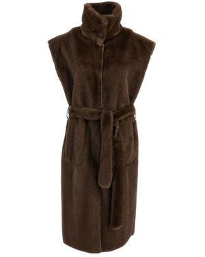 Stand Studio Reversible Sleeveless Coat - Brown