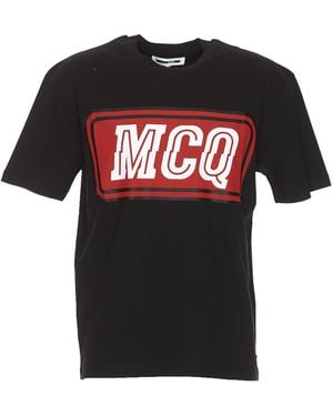 McQ Mcq Letter Printed Short-Sleeved T-Shirt - Black
