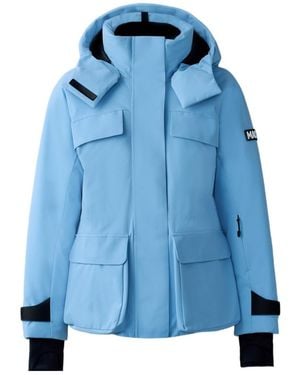 Mackage Iclyn-R Medium Down Ski Jacket With Removable Hood - Blue
