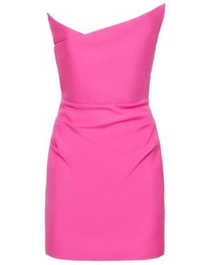 Roland Mouret Mini Dress With Asymmetrical Neckline - Pink