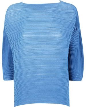 トップス PLEATS PLEASE FROSTY BOUNSE TOPS Pleats Please Issey Miyake Bounce Knit Top in Off White