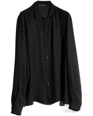Gucci Gg Jacquard Shirt - Black