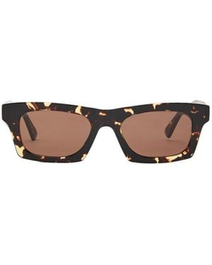 Bottega Veneta Thick-Rimmed Rectangular Sunglasses - Multicolor