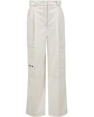 Moncler Grenoble Logo Patch Cargo Trousers - White