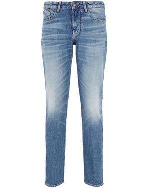 Emporio Armani Micro-Elastic Narrow-Leg Jeans - Blue