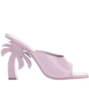 Palm Angels Palm Detailed Heeled Sandals - Pink