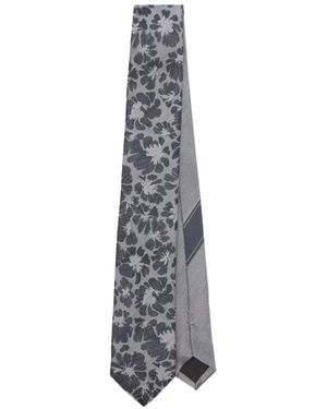 Dries Van Noten Printed Tie - White
