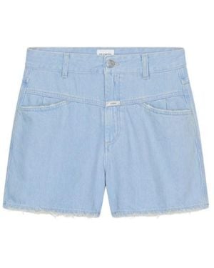 Closed Jocy-X Frayed Denim Shorts - Blue