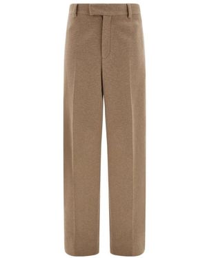 Ferragamo Wool Trousers - Natural