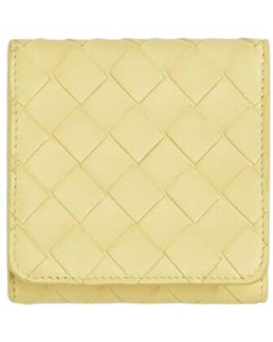 Bottega Veneta Intrecciato Trifold Wallet - Yellow