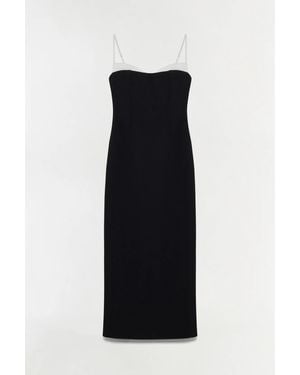 Jonathan Simkhai Kristen Pleated Crepe Midi Dress - Black