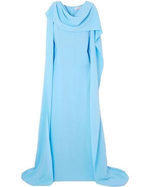 Oscar de la Renta Hanging Stretch Dress - Blue
