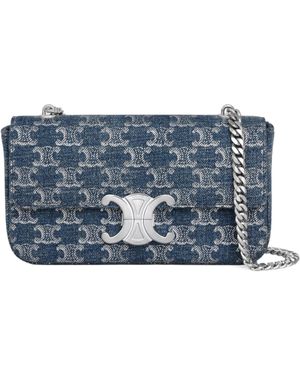 Celine Chain Shoulder Bag Claude - Blue