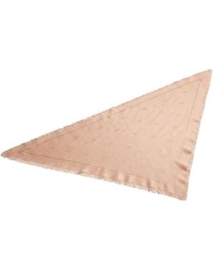 Gucci Double G Silk Wool Shawl - White