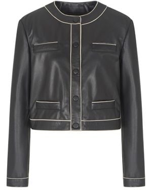 Emporio Armani Leather Jacket - Black