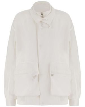 Frankie Shop Acetate-Blend Jacket With Large Pockets - White