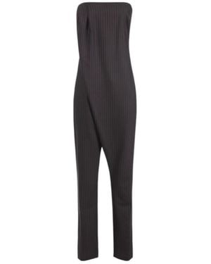 Elisabetta Franchi Strapless Pinstripe Jumpsuit - Multicolor