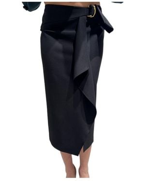 Max Mara Back-Zip Skirt - Black