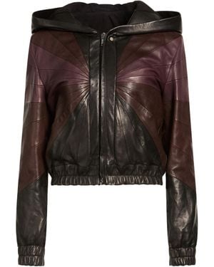 Rick Owens Colorful Leather Jacket - Black