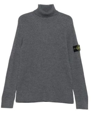 Stone Island Turtleneck Jumper - Grey