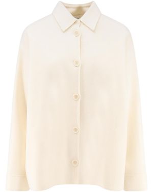 Aspesi Button-Front Long-Sleeve Casual Jacket - Natural