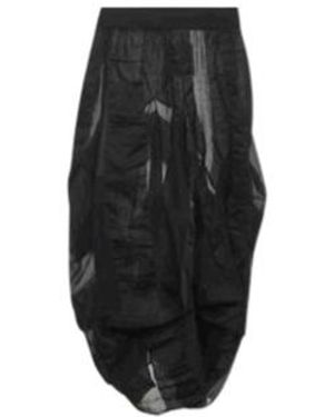 ワンピース UMA WANG Women Mid Skirts UW5082 UW900 BLACK Uma Wang black dress with sculptural front drape — spring