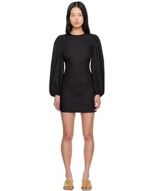 Ganni Open-Back Mini Denim Dress | Lyst
