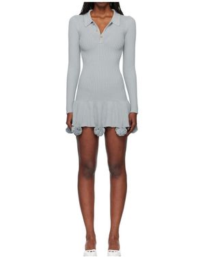 Conner Ives Pom Pom Polo Mini Dress - Grey