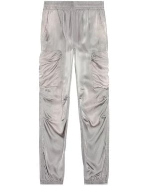 DIESEL P-Mirow Satin Cargo Trousers - Grey