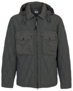 C.P. Company Hooded Padded Jacket - Grey