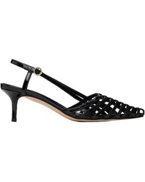 Aeyde Helit Leather Slingback Pumps - Black