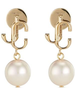 Jimmy Choo Jc Pearl Earring - White