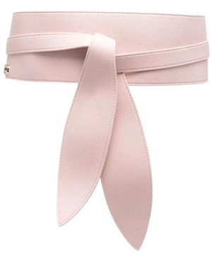 Twinset Logo-Plaque Wraparound Belt - Pink