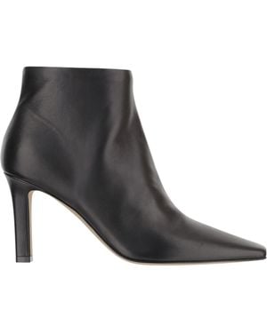 The Row Carla 80 Ankle Boots - Black