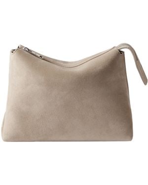 KHAITE Lina Suede Clutch - Natural