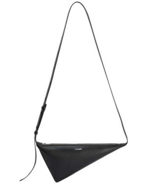 Jil Sander Triangle Crossbody Bag - White