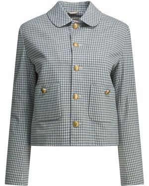 Circolo 1901 Gingham Button-Front Jacket - Blue