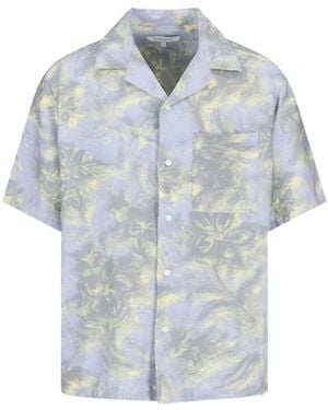 Maison Kitsuné Maison Kitsuné Short-Sleeve Printed Shirt - Blue