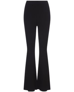 Stella McCartney Ribbed Knit Flared Leggings - Black