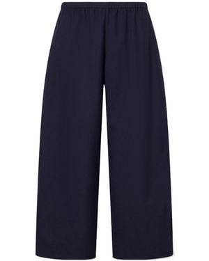 KHAITE High Waist Straight Leg Pants - Blue