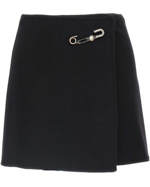 Ermanno Scervino Pin Detailed Mini Skirt - Black