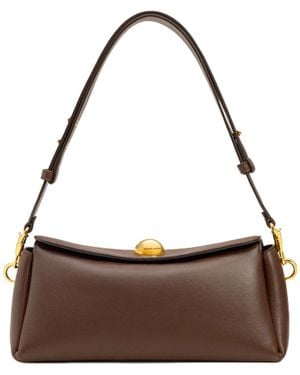 Ami Paris Smooth Leather Carrousel Bag - Brown