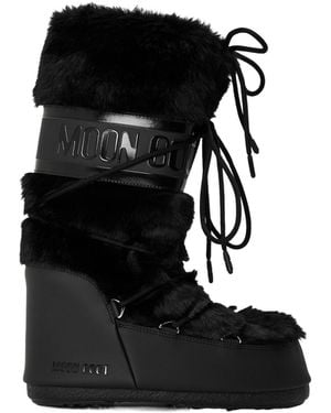 Moon Boot Icon Faux-Fur Boots - Black
