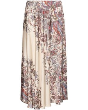 Marella Printed Satin Skirt - Multicolor